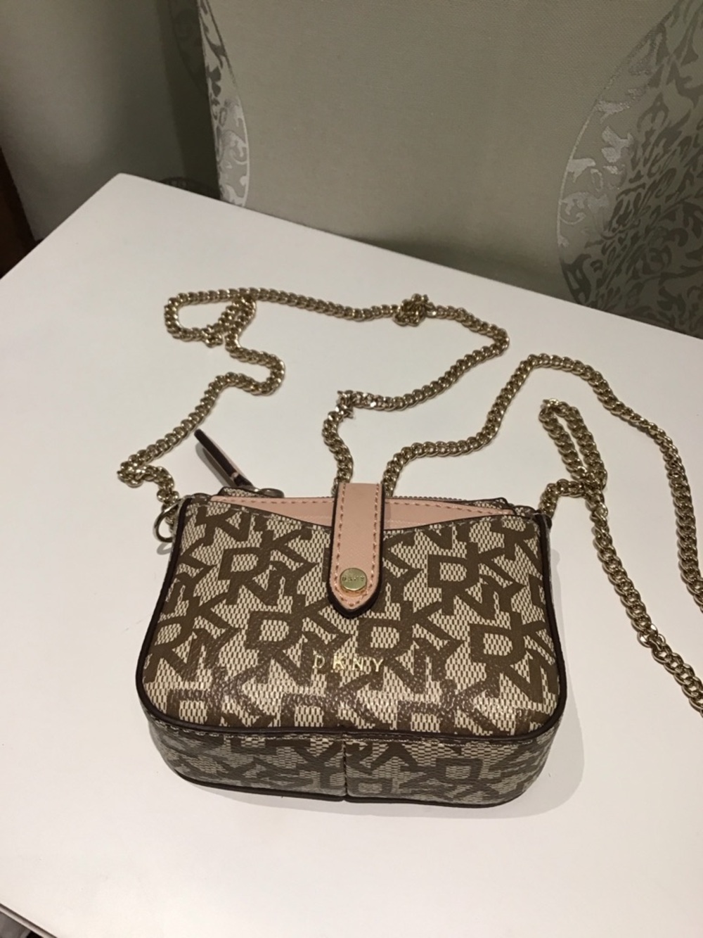 DKNY Micro Mini Chain Signature Crossbody